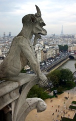 Gargoyle Notre Dame Watching  Many steps to this view atop Notre Dame in Paris To order a print please email me at  Mike Reid Photography : Paris, arc, rick steves, napoleon, eiffel, notre dame, gargoyle, louvre, versailles